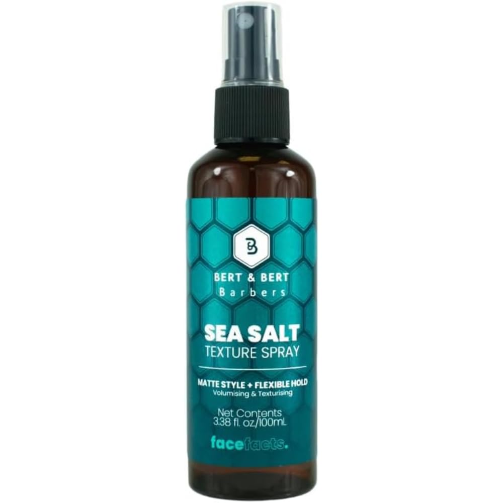 Bert Bert Barbers Sea Salt Texture Spray for Volume and Beach Finish Hold, 100ml