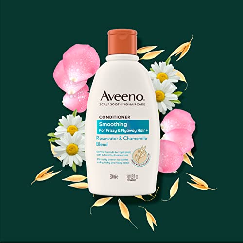 Aveeno Kopfhautberuhigender Haarconditioner, Rosenwasser &amp; Kamille 10