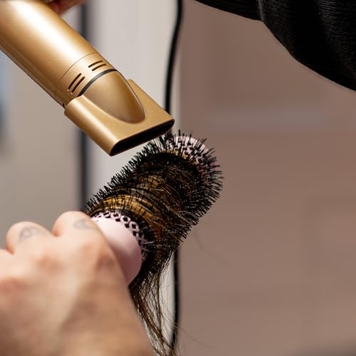 Olivia Garden Expert Blowout Speed Round Brush - Pastel Pink - Size 45 - Ceramic Coated for 25% Faster Blowouts 3