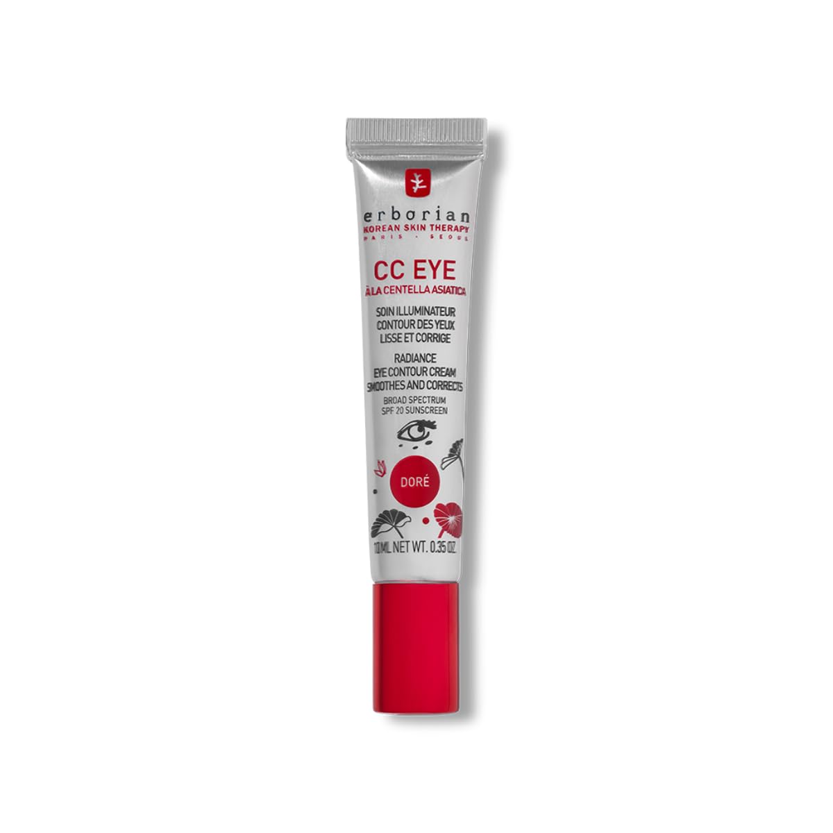Erborian CC Eye Cream with Centella Asiatica Doré/golden Shade SPF 20 - Corrects Dark Circles