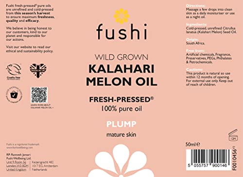 Fushi Fresh-Pressed Kalahari Melon Seed Oil - Rich in Vitamin E & Linoleic Acid 3