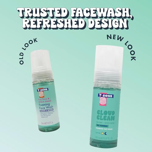 T-Zone Teebaumöl &amp; Hamamelis Schäumendes Gesichtswaschgel 150ml - Sanfte Reinigung mit 4