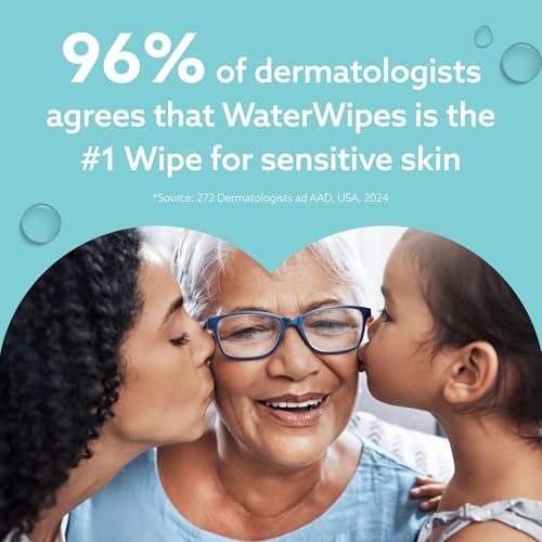 WaterWipes Sensitive+ On The Go Wipes, 224 Count (8 Packs) - 3-In-1 Skin Care 10