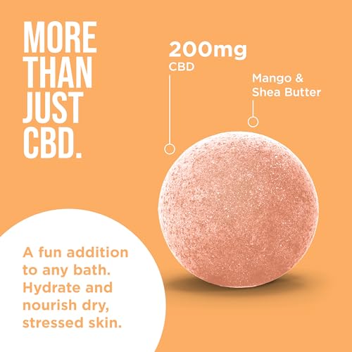 CBDfx Hochdosierte 200mg CBD Feuchtigkeitsspendende Badebombe - Mango &amp; Sheabutter 3