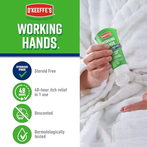 O'Keeffe's Working Hands Eczema Relief Cream for Dry, Itchy Hands, 57g