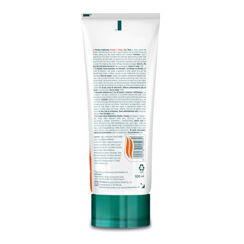 Himalaya Brightening Vitamin C Orange Face Wash Cleanser for Dull Skin 100ml