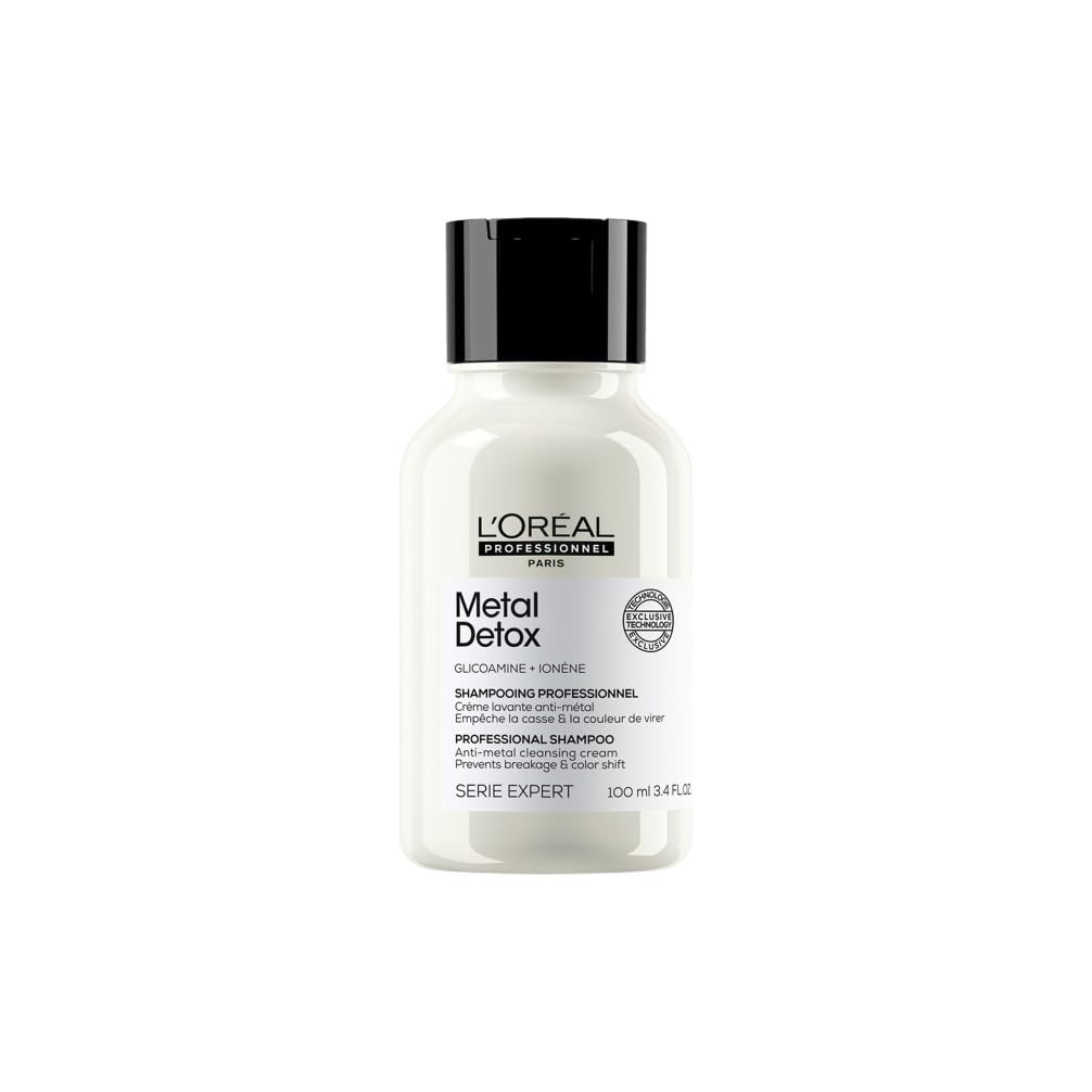 L’Oréal Professionnel Metal Detox Shampoo 100ml - Sulphate-Free, Vegan Travel Size for Colour Fade & Breakage Prevention 1
