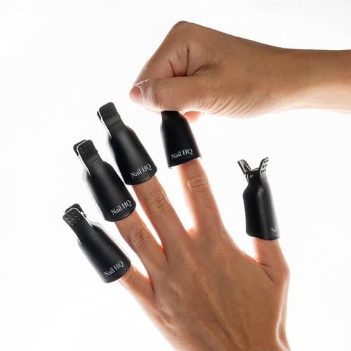 Nail HQ Soak-Off Nail Clip Kit with 10 Reusable Clips and 50 Lint-Free Wipes