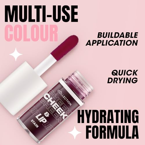 Collection Cosmetics 2 in 1 Cheek & Lip Stain - Long Lasting, Hydrating, Vegan Formula 4