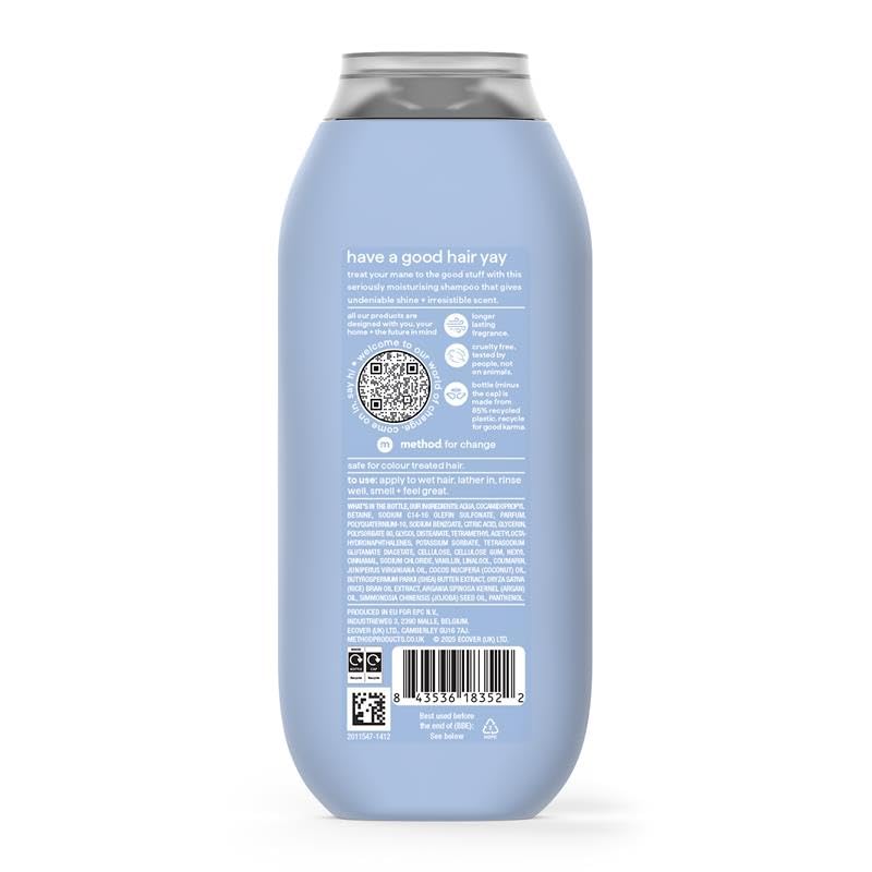 Method Feuchtigkeitsshampoo, Simply Nourish, Duftrichtung Kokosnuss, Reismilch &amp; Sheabutter, sulfatfrei, 350 ml 2