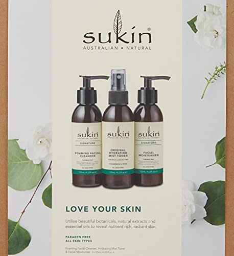 Sukin Love Your Skin Signature Gift Pack with Cleanser, Toner, and Moisturiser