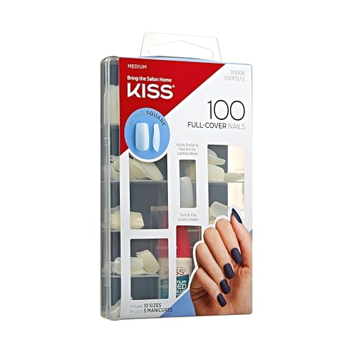 KISS Active Square Full Cover Artificial Nails - 100 Count Pack 3