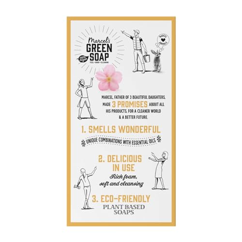 Marcel's Green Soap Plastic-Free Body Bar Vanilla & Cherryblossom for Daily Hydration