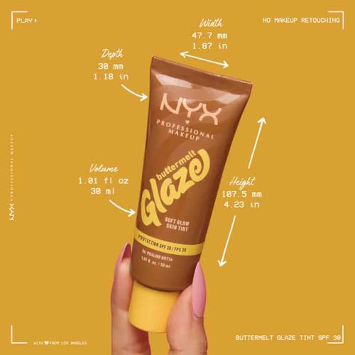 NYX Professional Makeup Skin Tint with SPF 30 for Glazed Donut Finish 11
