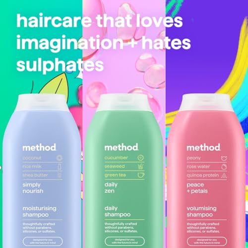 Method Feuchtigkeitsshampoo, Simply Nourish, Duftrichtung Kokosnuss, Reismilch &amp; Sheabutter, sulfatfrei, 350 ml 10