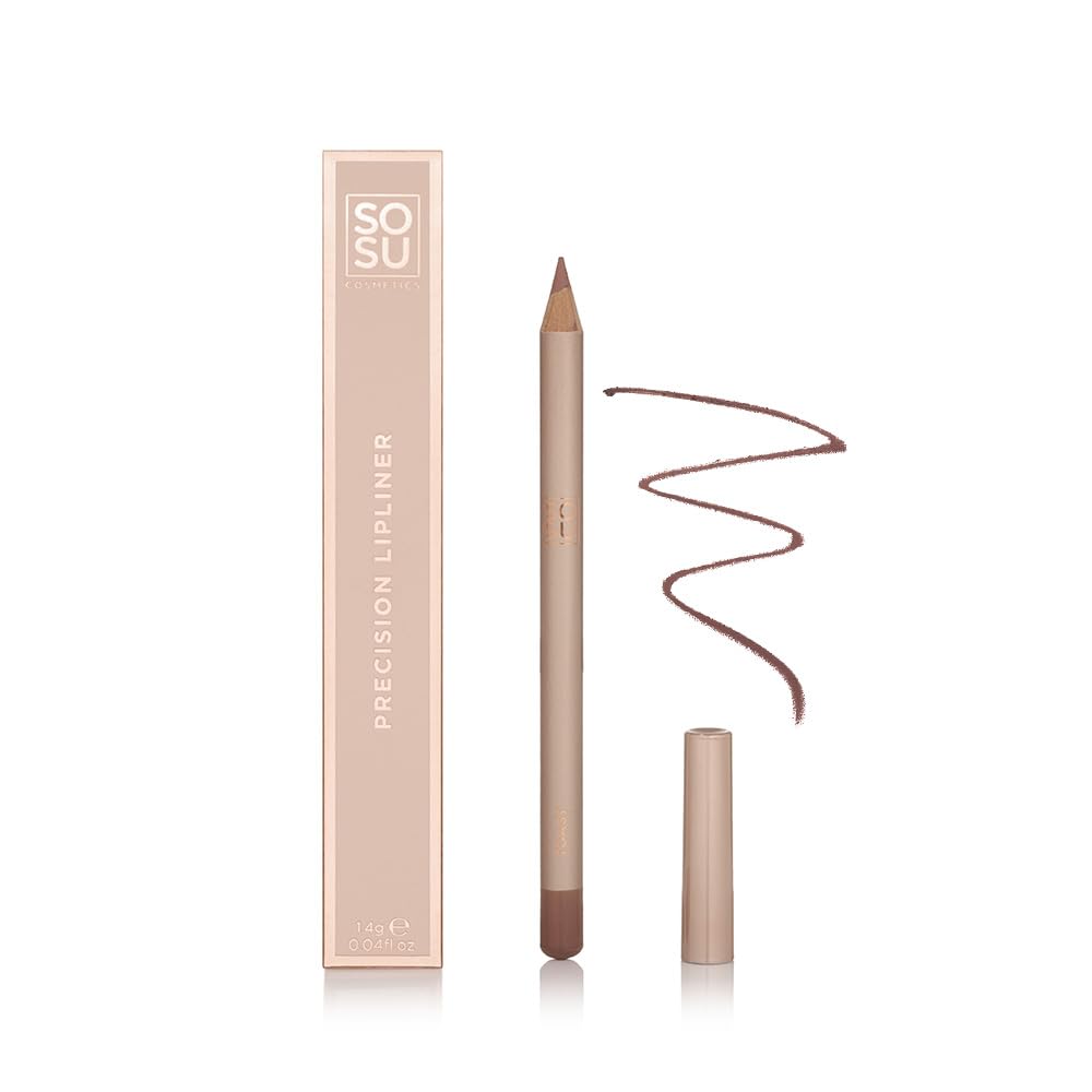 SOSU Cosmetics Precision Lip Liner in Nude Toast - Long-Lasting, Ultra-Creamy Definition