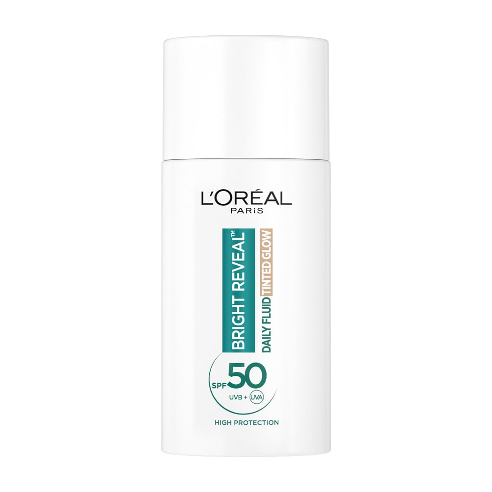 L’Oréal Paris Bright Reveal UV Fluid Tinted Glow Pearl SPF 50+ with 3% Niacinamide, 50ml