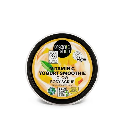 Organic Shop Vitamin C Yogurt Smoothie Glow Body Scrub 250ml with Almond & Mango