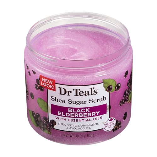 Dr Teal's Black Elderberry Body Sugar Scrub with Essential Oils, 538g 4