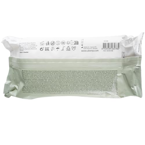 ABENA Moist Skin Cleansing Wipes Refill (80 Pcs) - Asthma-Allergy Certified