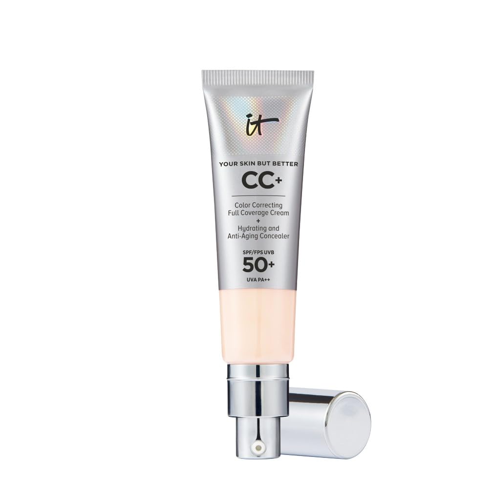 IT Cosmetics Your Skin But Better CC+ Cream Full Coverage Foundation SPF 50, Fair Beige, 32ml