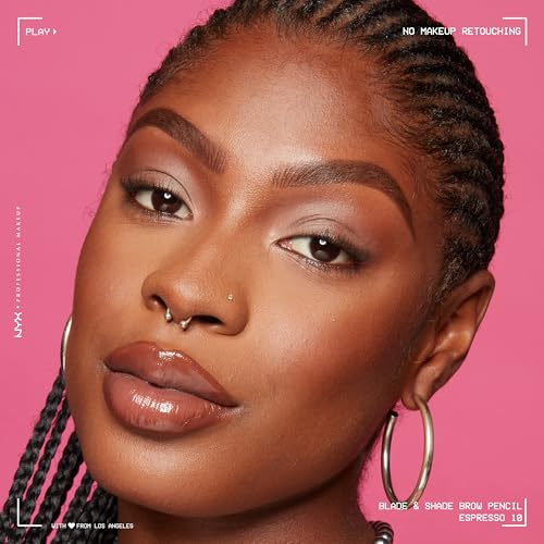 NYX Professional Makeup Blade & Shade Nano Brow Mechanical Pencil - Espresso - Up to 16HR Wear 10