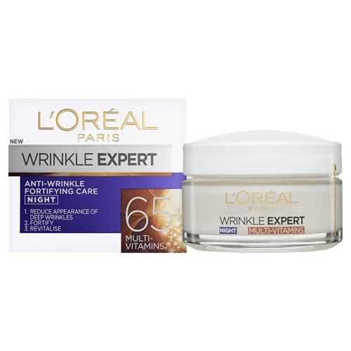 L'Oreal Paris Wrinkle Expert Anti Wrinkle 65+ Night Cream Moisturiser with Multi-Vitamins