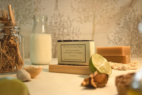 The Little Goat Soap Company Sandalwood, Patchouli & Lime Goats Milk Soap Bar