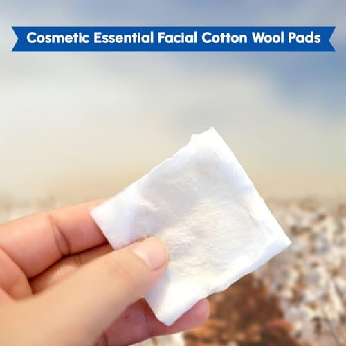Pack of 40 Square Cotton Wool Pads - 100% Pure Cotton for Daily Cleansing, Toning & Moisturising 3