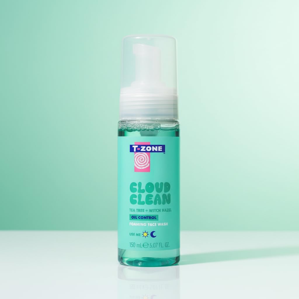 T-Zone Teebaumöl &amp; Hamamelis Schäumendes Gesichtswaschgel 150ml - Sanfte Reinigung mit 6