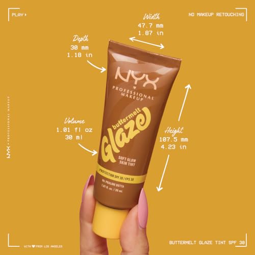 NYX Professional Makeup Skin Tint, Buttermelt Glaze Soft Glow Skin Tint für 11