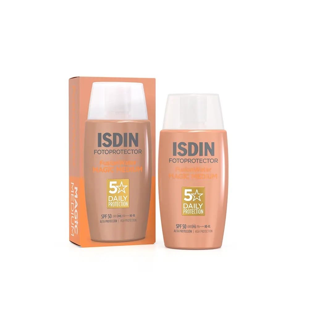 ISDIN Fusion Water Color SPF 50 Medium Tinted Daily Facial Sunscreen 50ml 3
