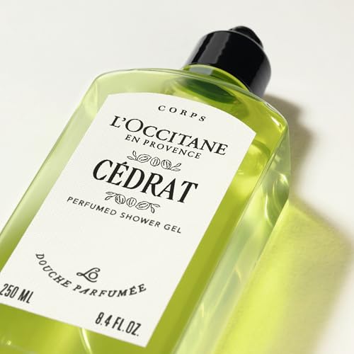 L'OCCITANE Cédrat Energising Shower Gel, 250ml Body Wash with Citrus & Cedarwood