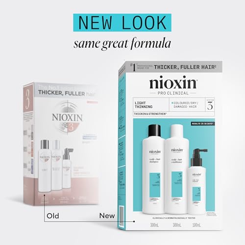 NIOXIN Scalp + Hair Thickening System 3 Loyalty Kit for Coloured, Dry, Damaged Hair 10