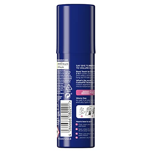 Clairol Ansatz-Auffrischer + Volumen 2-in-1 Spray Dunkel-Mittelbraun, 75 ml