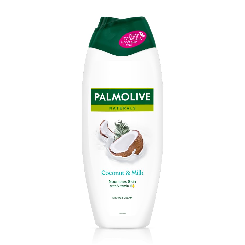 Palmolive Naturals Duschgel und Körperwaschgel mit Kokosnuss und Milch, 500 ml, Vitamin E
