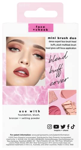 REAL TECHNIQUES Mini Foundation and Blush Brush Duo for Travel and On-The-Go Application 3