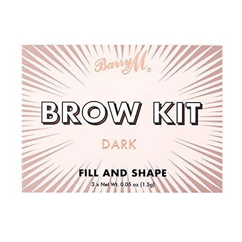 Barry M Cosmetics Fill And Shape Brow Kit Palette with Styling Soap - Dark Shade 4