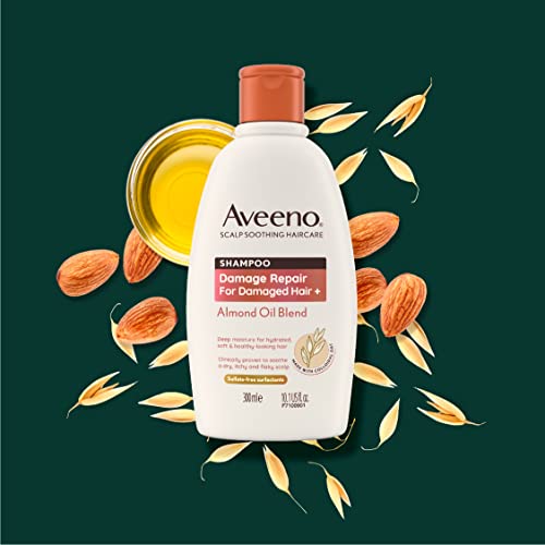 Aveeno Scalp Soothing Haircare Damage Repair Shampoo, Mandelölmischung, mit 10