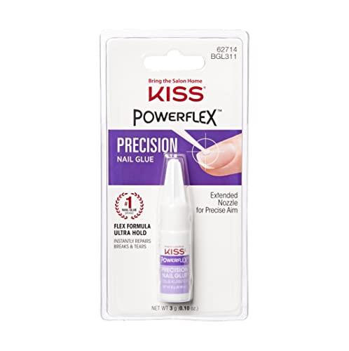 KISS Powerflex Precision Nail Glue for Ultra Hold and Instant Bonding of False Nails