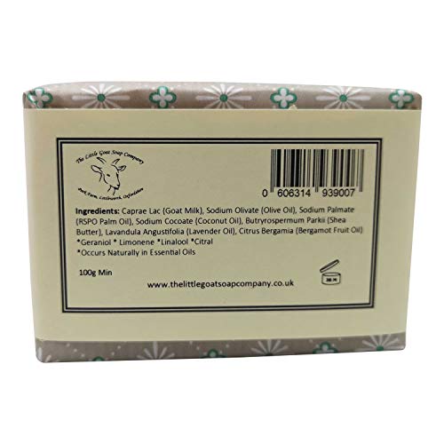 The Little Goat Soap Company Lavender & Bergamot Goats Milk Soap (100g) for Eczema & Psoriasis Relief