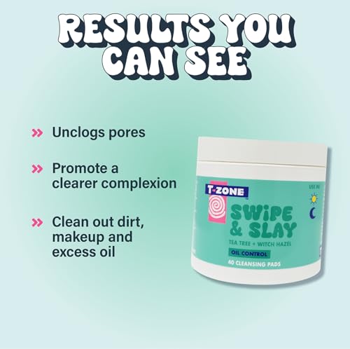 T-Zone Tea Tree & Witch Hazel Biodegradable Cleansing Pads (40 Count)