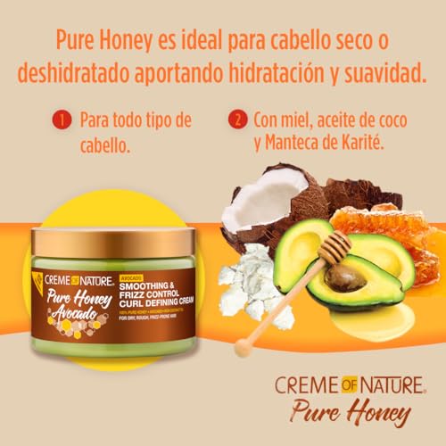Creme of Nature Smoothing & Frizz Control Curl Defining Cream with Honey + Avocado 3