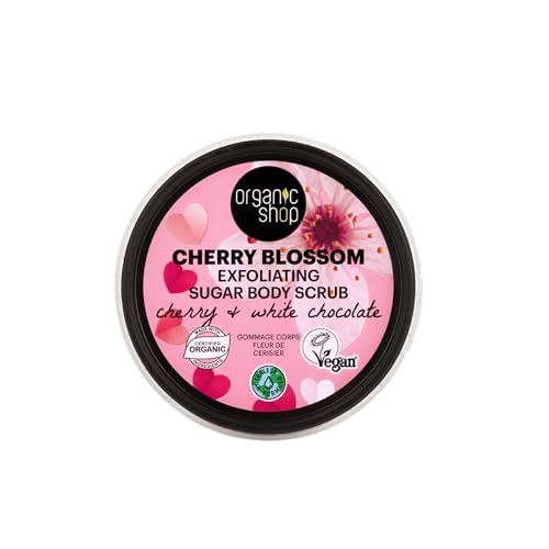 Organic Shop Body Scrub Cherry Blossom Exfoliating with Cherry Oil & Cocoa Butter 250ml