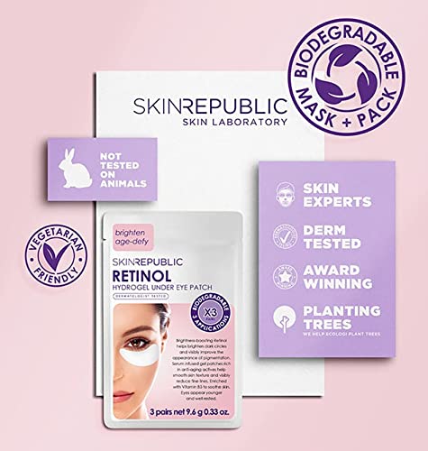 Skin Republic Retinol Hydrogel Under Eye Patches (3 Pairs) | Reduces Wrinkles, Dark Circles & Puffiness 2