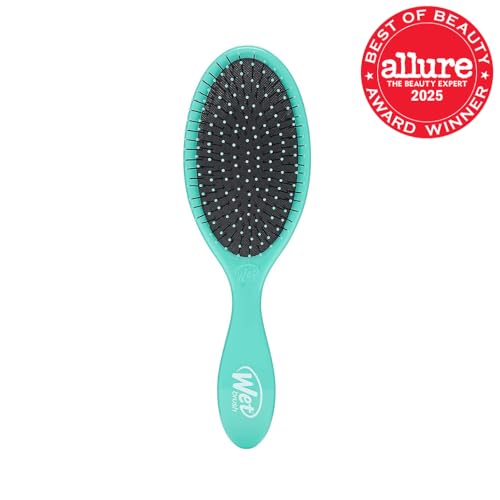 Wet Brush Original Entwirrungsbürste, exklusiv bei Amazon erhältlich in Aqua – Ultraweiche IntelliFlex-Borsten – Entwirrt mühelos jedes Haar, geeignet für alle Haartypen (nass, trocken und geschädigt) – für Damen und Herren