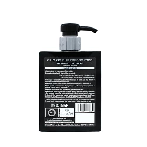 ARMAF Club De Nuit Intense Man Shower Gel 360ml with Amber Scent 4