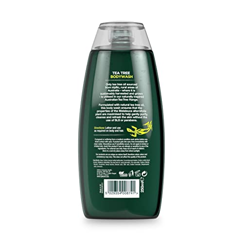 Australian Tea Tree Deep Cleansing Skin Wash (Pack of 3, 250ml) with Lemongrass & Eucalyptus