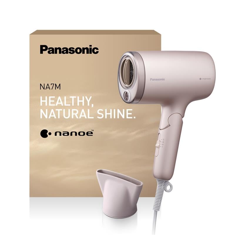 Panasonic EH-NA7M-P895 nanoe Hair Dryer with Foldable Handle, 1600W, Pink