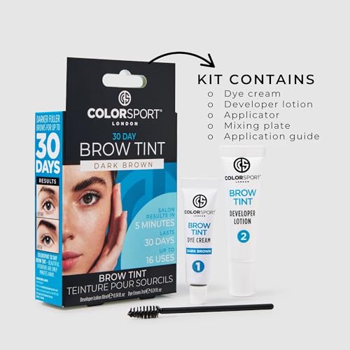 Colorsport 30 Day Brow Tint Kit, Dark Brown - Semi-Permanent Eyebrow Definition 4